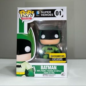 Funko Pop 01 DC Comics Super Heroes Batman Green Entertainment Earth exclusive